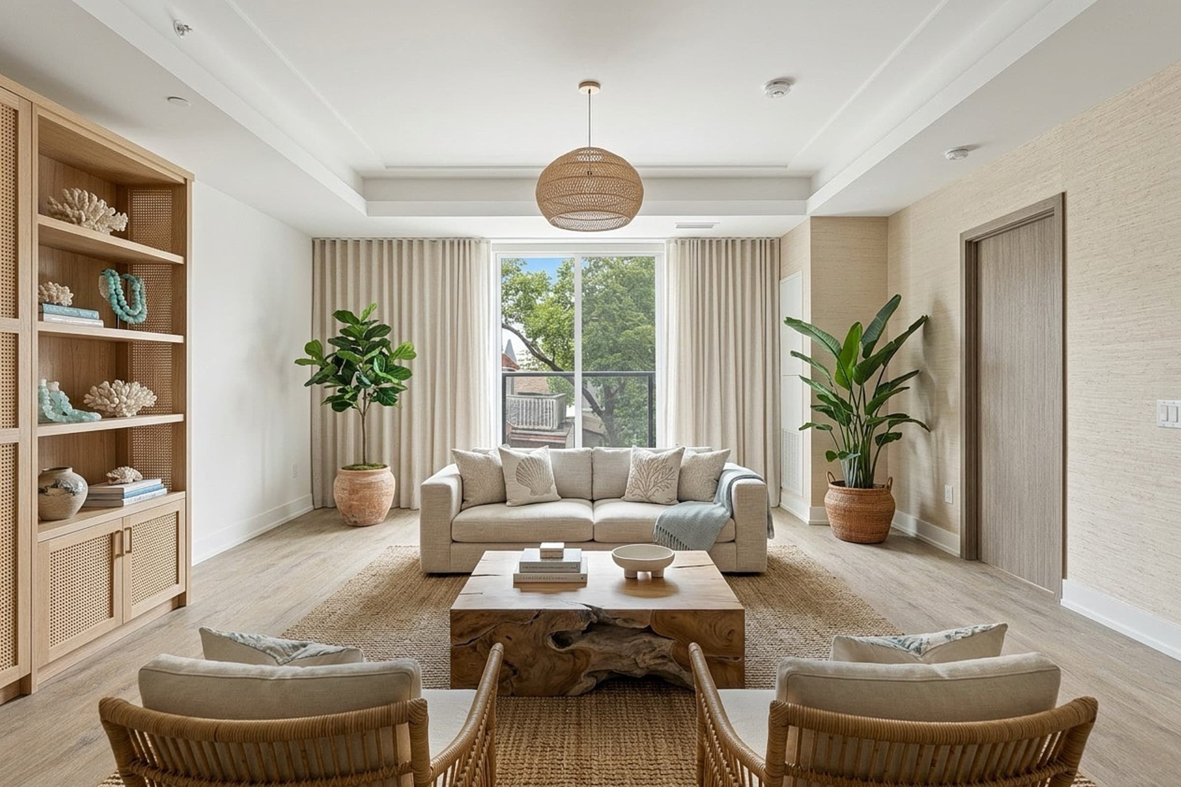 Coastal Home Office virtual staging example